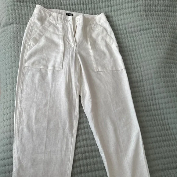 White Linen jcrew pants - Picture 2 of 2
